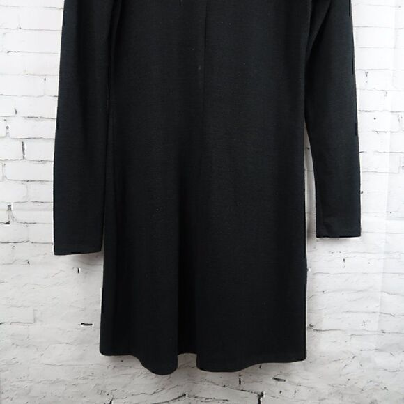 PHILOSOPHY BLACK LONG SLEEVE ROUND NECK MIDI KNIT SWEATER DRESS SIZE SMALL - Picture 5 of 9